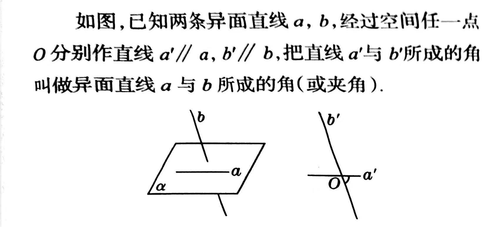 异面直线所成角